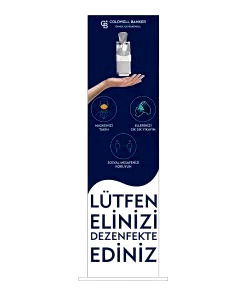 Ayaklı Dezenfektan Standı (Basmalı)